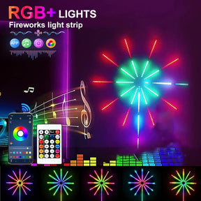 [COMPRE 1 LEVE 2] Fita de Luz Fireworks RGB — Atmosfera de Natal, Festas e Parede com Efeito Musical
