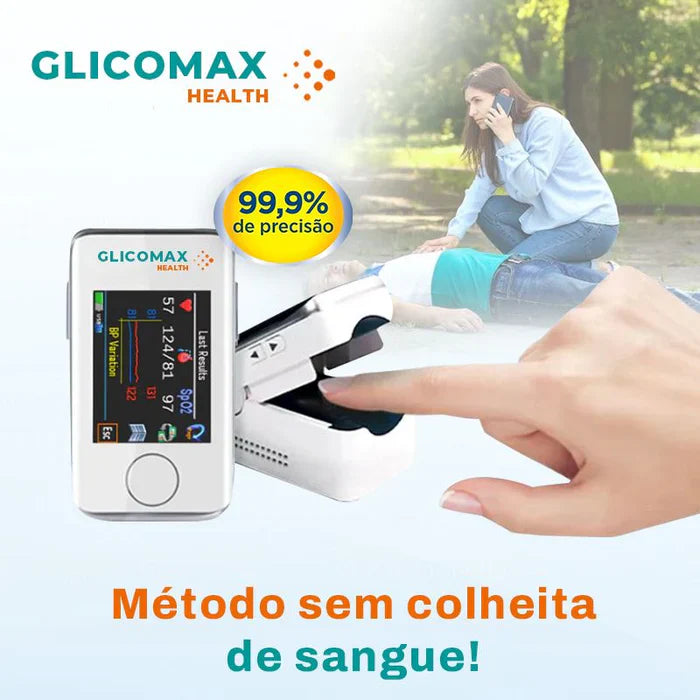 Medidor de Glicose a Laser e Oximetro - Portátil, Seguro e Prático